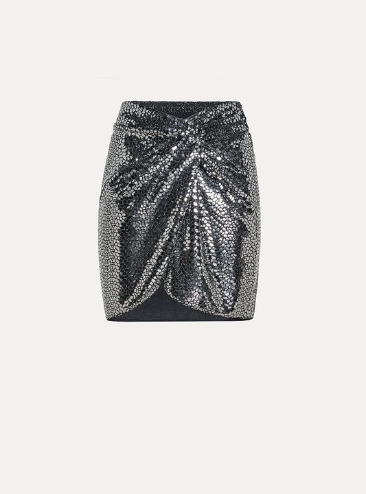 "Night Glow" Knotted Mini Skirt