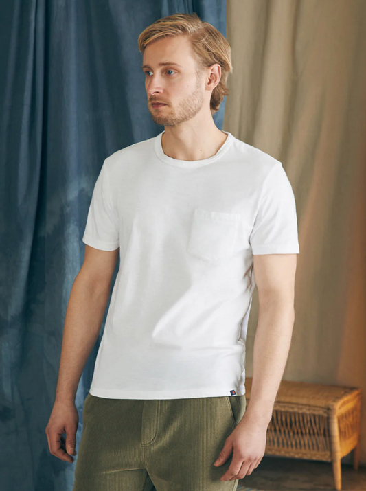 Sunwashed Pocket Tee in White