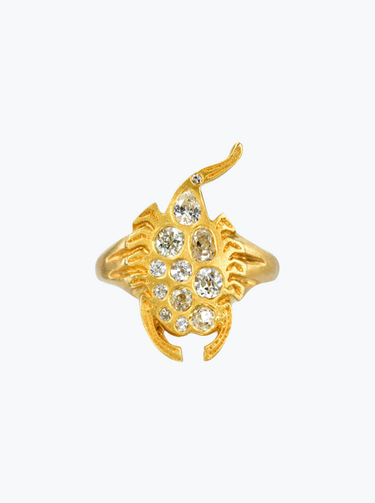 Mini Dendera Diamond Scorpion Ring