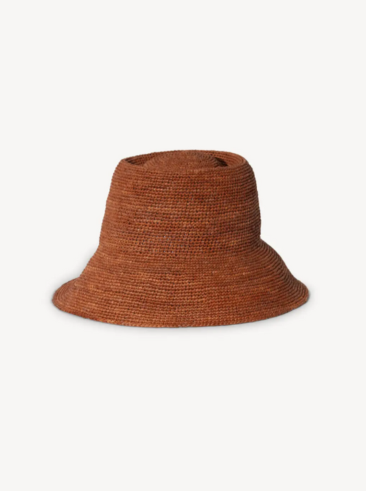 Felix Raffia Straw Hat in Chestnut