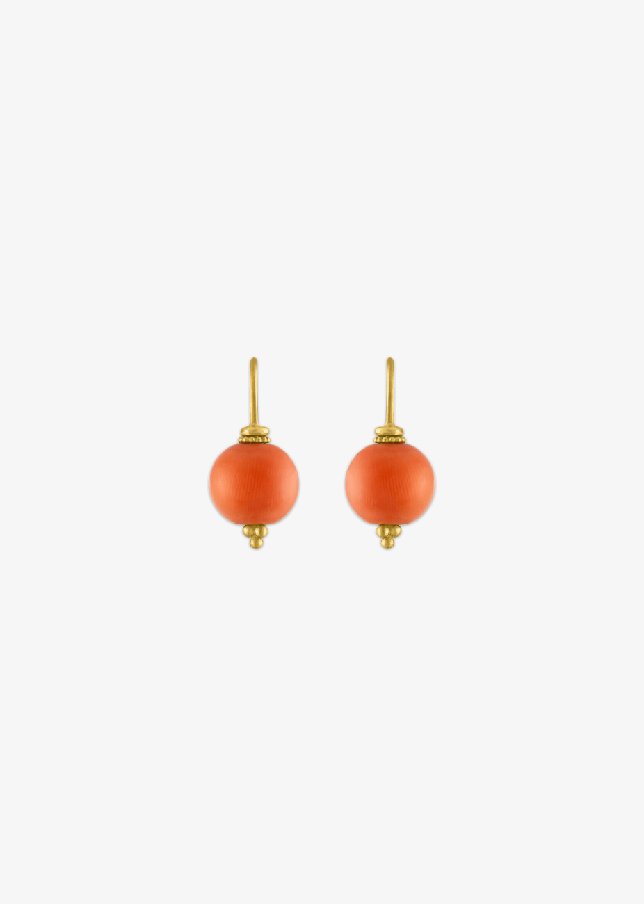 Antique Coral Baby Linea Earring