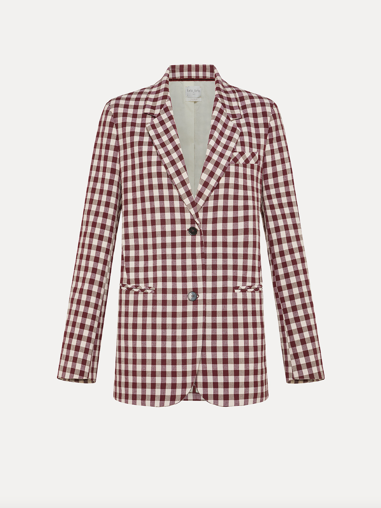 Cotton Gingham Oversized Jacket