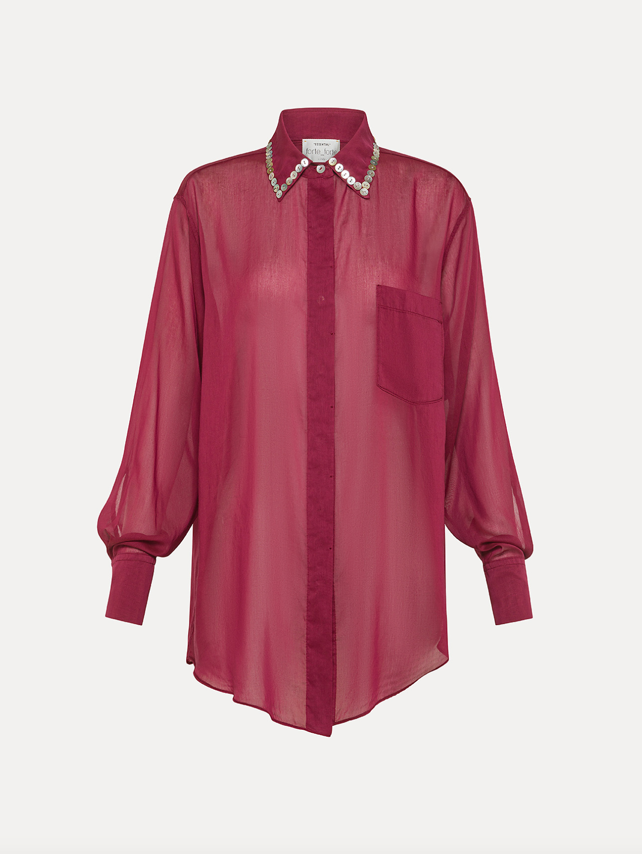 Co/Se Voile Pearl Embroidery Bohemian Shirt