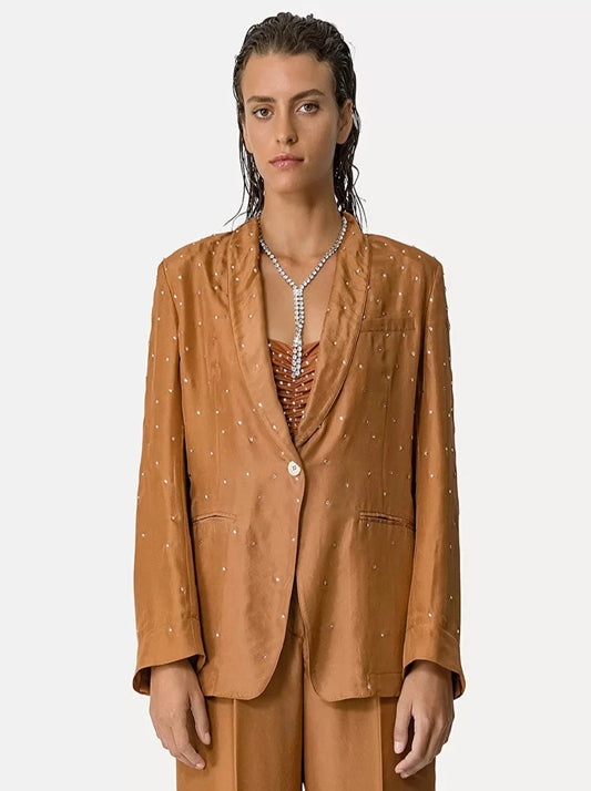 Habotai Silk and Crystal Jacket