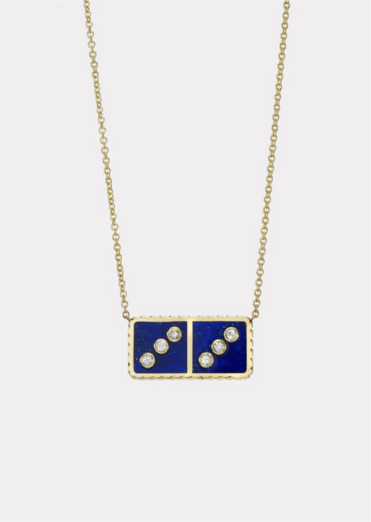 Petite Domino Necklace with Lapis