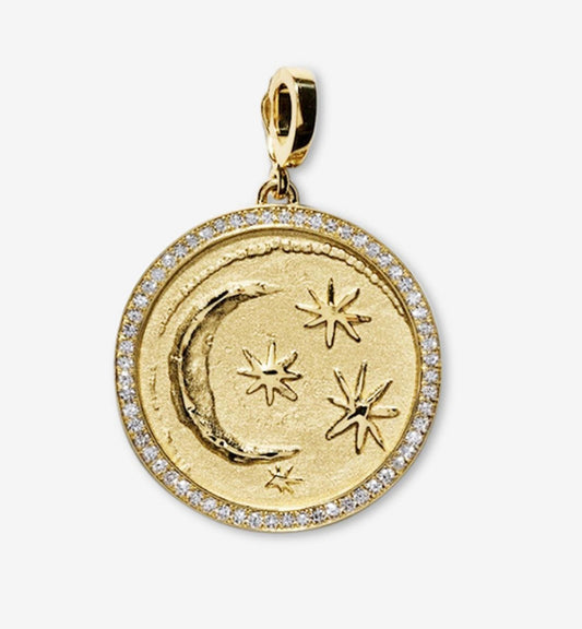 Cosmic Pave Large Diamond Coin