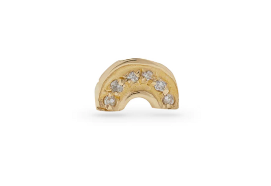 Tiny Rainbow Stud Gold Diamonds (Single)