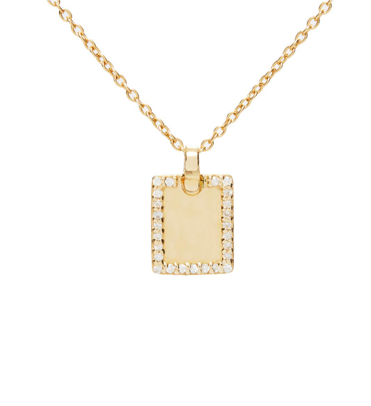 Diamond Tag Necklace